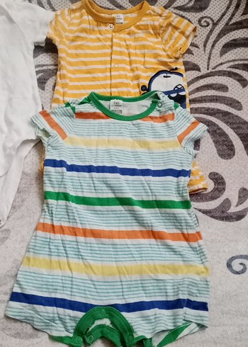 Çok Renkli Bebek Kısa Kollu Body - Görsel 2