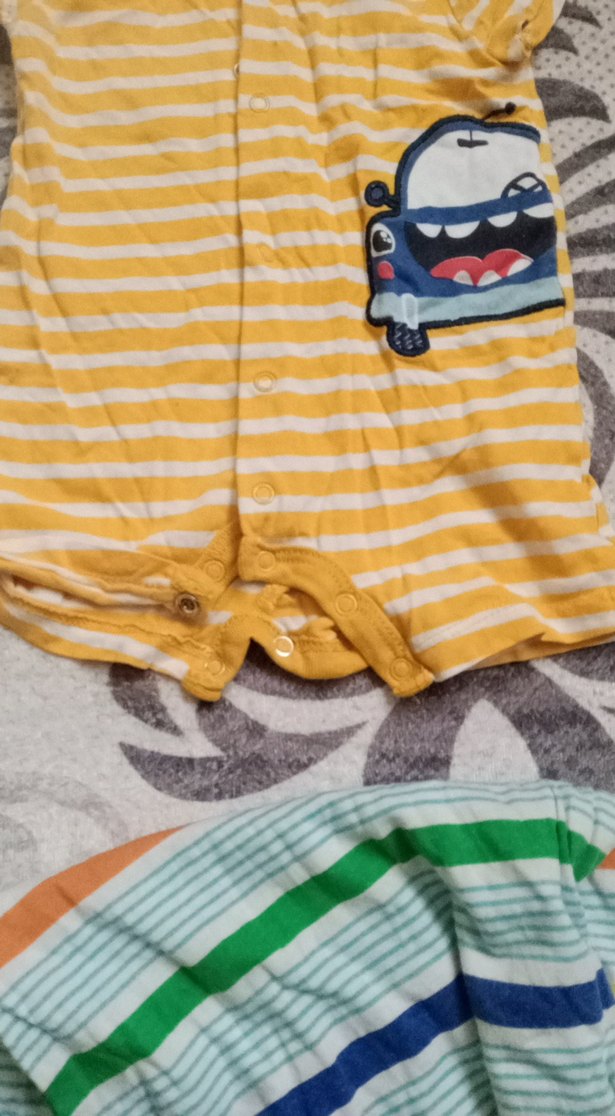 Çok Renkli Bebek Kısa Kollu Body - Görsel 3