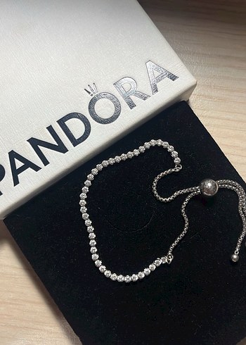 Pandora Gri Zincir Detaylı Bileklik