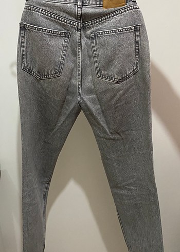 Pull and Bear Kadın gri mom jean pantolon