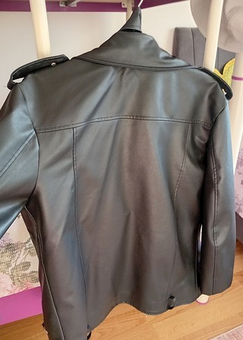 36 Beden siyah Renk Siyah Deri Biker Ceket