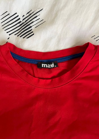 s Beden Kırmızı Miav Baskılı Kadın Crop tişört