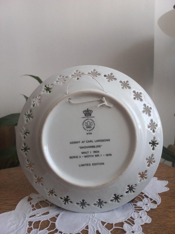 DANİMARKA ANTİKA PORSELEN DUVAR TABAĞI - Görsel 3