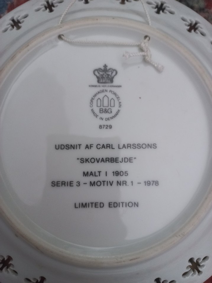 DANİMARKA ANTİKA PORSELEN DUVAR TABAĞI - Görsel 4