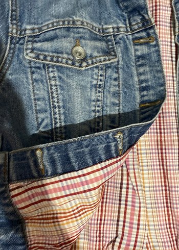 40 Beden Kadın Mavi Düğmeli Denim Ceket