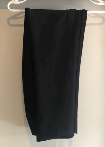 Siyah Pilili Kadın Kumaş Pantolon - Görsel 3