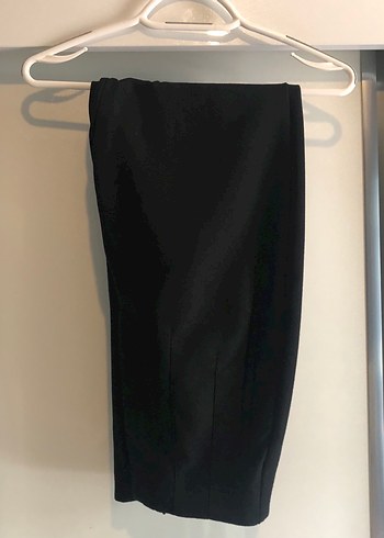 Siyah Pilili Kadın Kumaş Pantolon - Görsel 2