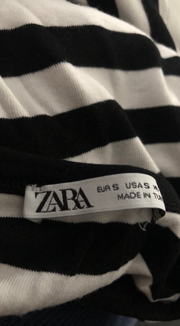 Çizgili Votka Yaka  Tişört - Görsel 3