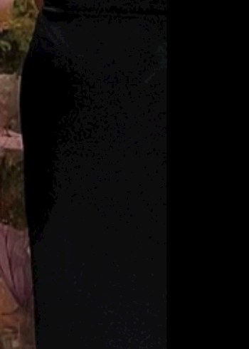 Drapeli Siyah Uzun Elbise - Görsel 3