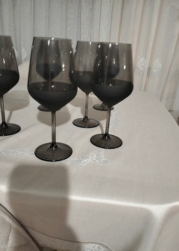 Paşabahçe Siyah Füme Kadehler 6'lı Set 450TL