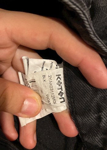 Koton Siyah Bol Kesim Mini Kot Şort