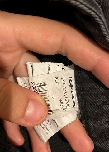 40 Beden Siyah Bol Kesim Mini Kot Şort