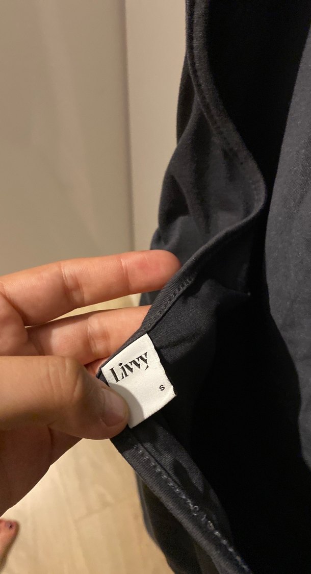 Drapeli Siyah Midi Hamile Eteği - Görsel 2