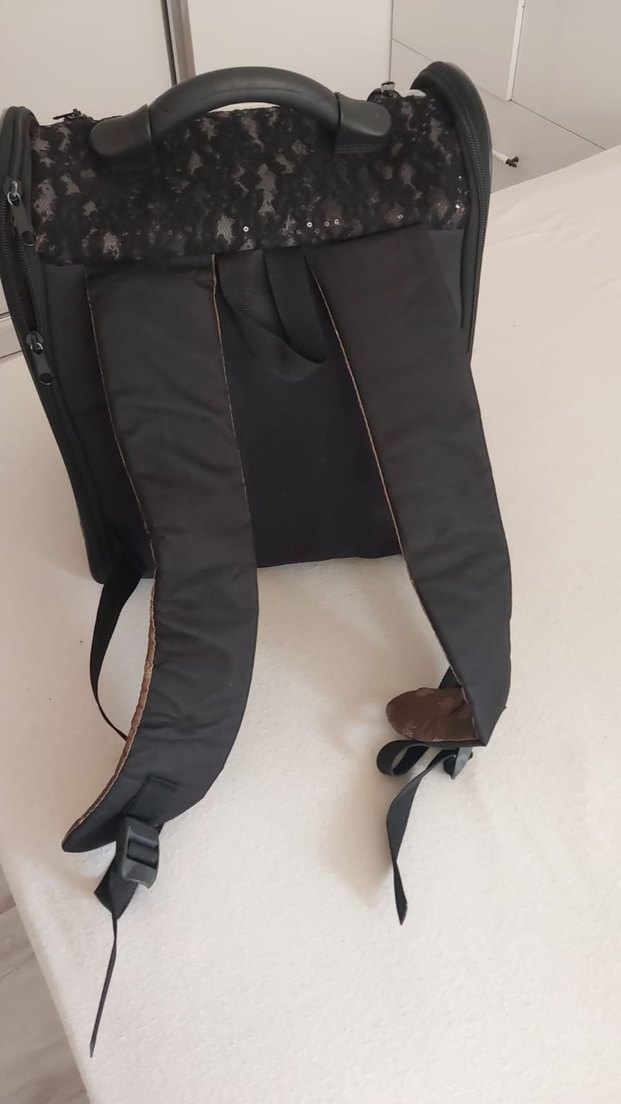 Siyah Şeffaf Evcil Hayvan Taşıma Çantası - Görsel 4