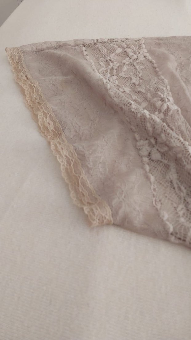 dantelli bej rengi bluz - Görsel 2