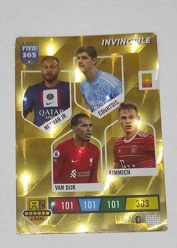 Fifa365 Koleksiyonluk Futbol Kartları Hologramlı Altın Invicible