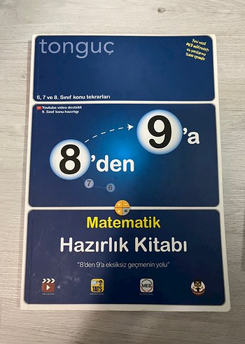 Tonguç 8'den 9'a Matematik Hazırlık Kitabı