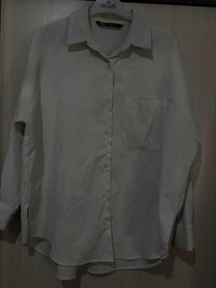 Kırık beyaz zara kadife Düğmeli - Görsel 2