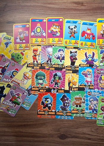  Beden Renkli Brawl Stars Oyun Kartları Seti #oyun#oyunkartı
