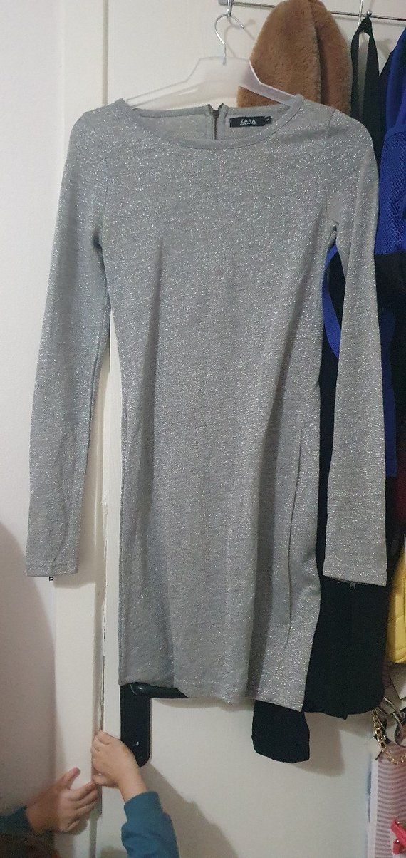 Zara Gri Fermuarlı Kadın Triko - Görsel 2