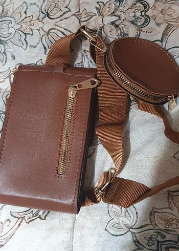 Kahverengi Deri Kadın Çapraz Çanta - Görsel 2