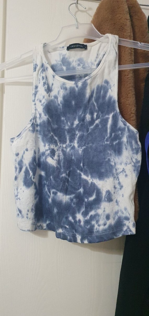 TrendYol Mavi Batik Desenli bluz - Görsel 2