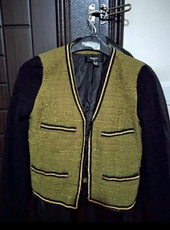 Kadın Yeşil Midi Kolsuz Fermuarlı Yelek - Görsel 2