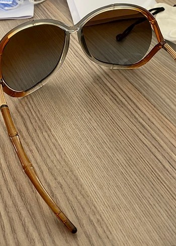 Şeffaf kahverengi klasik kemikli kadın güneş gözlüğü - Görsel 3