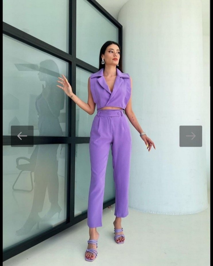 Mor Kadın Takım Elbise - Görsel 2