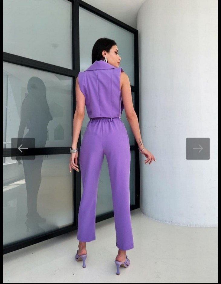 Mor Kadın Takım Elbise - Görsel 3