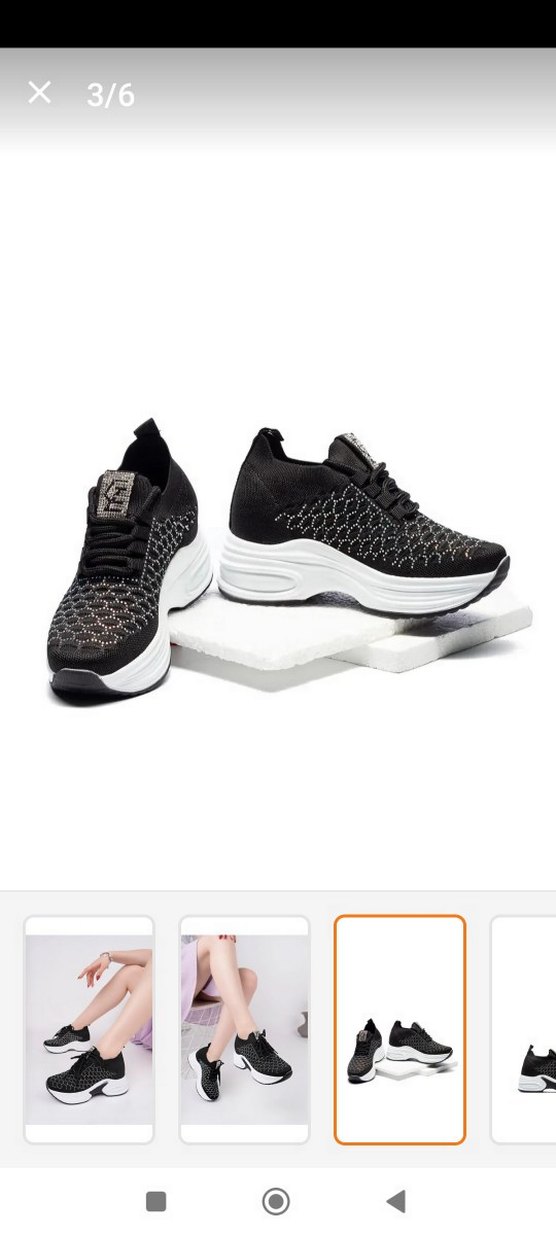 Yılan Desenli Siyah Platform gizli topuk Spor Ayakkabı - Görsel 2