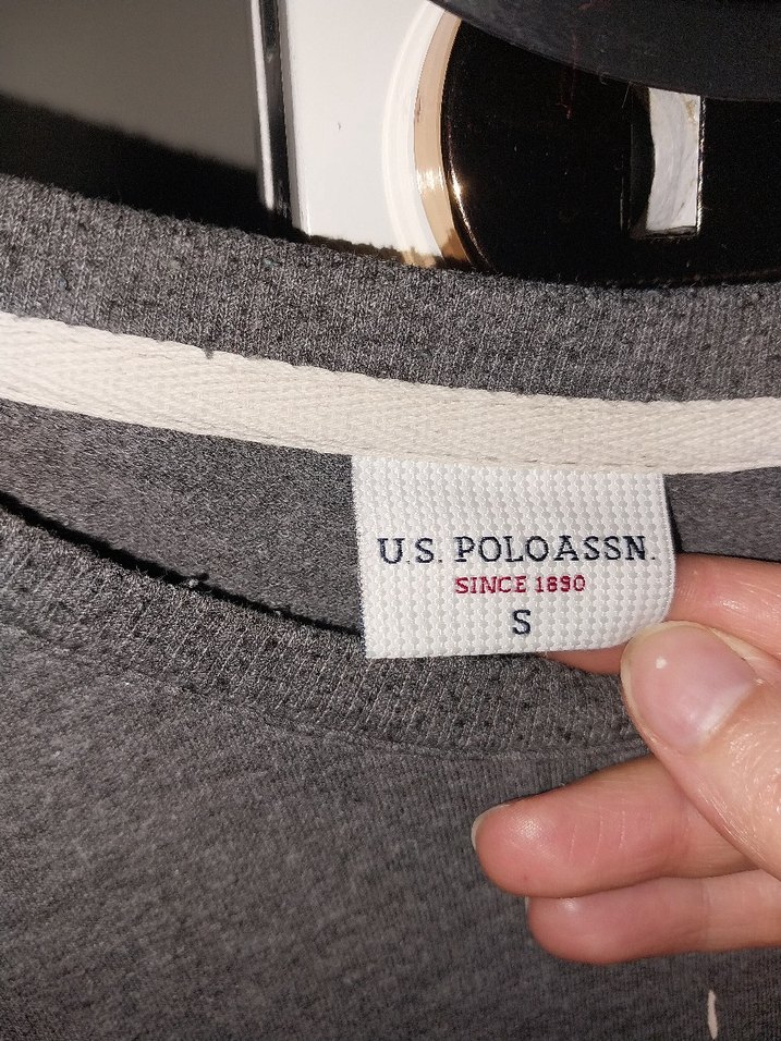 Gri Baskılı Uzun Kollu Sweatshirt - Görsel 2