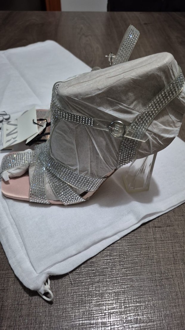 Zara Payetli İnce Topuklu Kadın Abiye Ayakkabı - Görsel 2