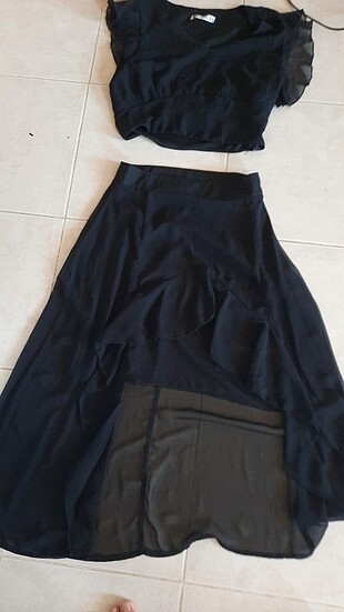 36 Beden Crop alt üst takım