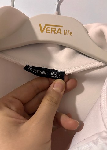 Beyaz Kısa Fermuarlı Kadın Ceket - Görsel 3