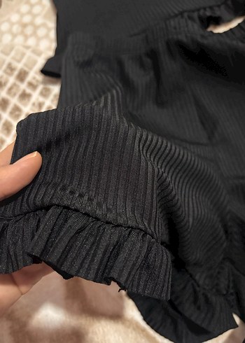 Siyah Mini Kadın Pijama Takımı - Görsel 3