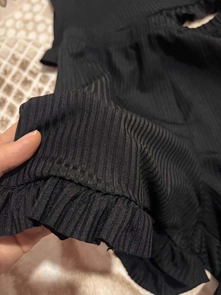 Siyah Mini Kadın Pijama Takımı - Görsel 3