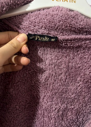 Peluş Gül kurusu Mini Kadın Ceket - Görsel 6