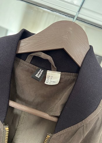 38 Beden haki Renk H&M Haki kadın Midi Fermuarlı trençkot