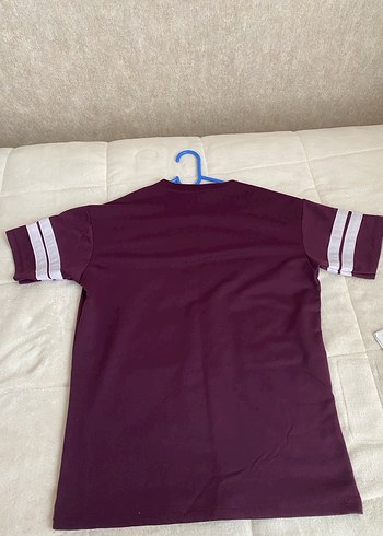 Mor Vintage Baskılı Erkek Tişört - Görsel 2