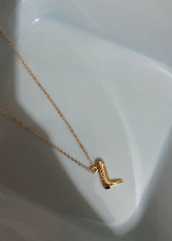Diğer Altın Renk Zincirli Çizme Desenli Midi Kolye