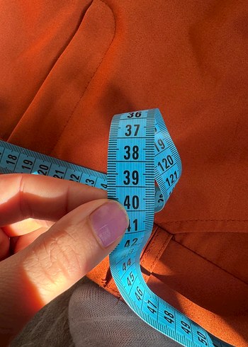 38 Beden turuncu Renk Parlak Turuncu Midi Keten Kadın Pantolon