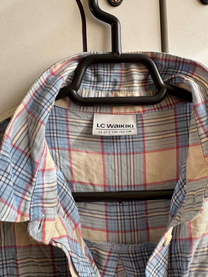 Düğmeli Ekoseli Uzun Kollu Kadın Gömlek - Görsel 3