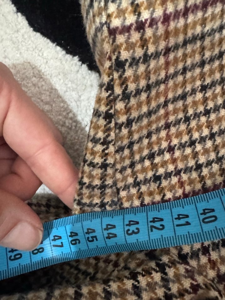 Düğmeli Kareli Kadın Blazer Ceket - Görsel 5