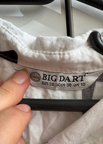 Uzun Kollu Geometrik Desenli Keten Gömlek - Görsel 2