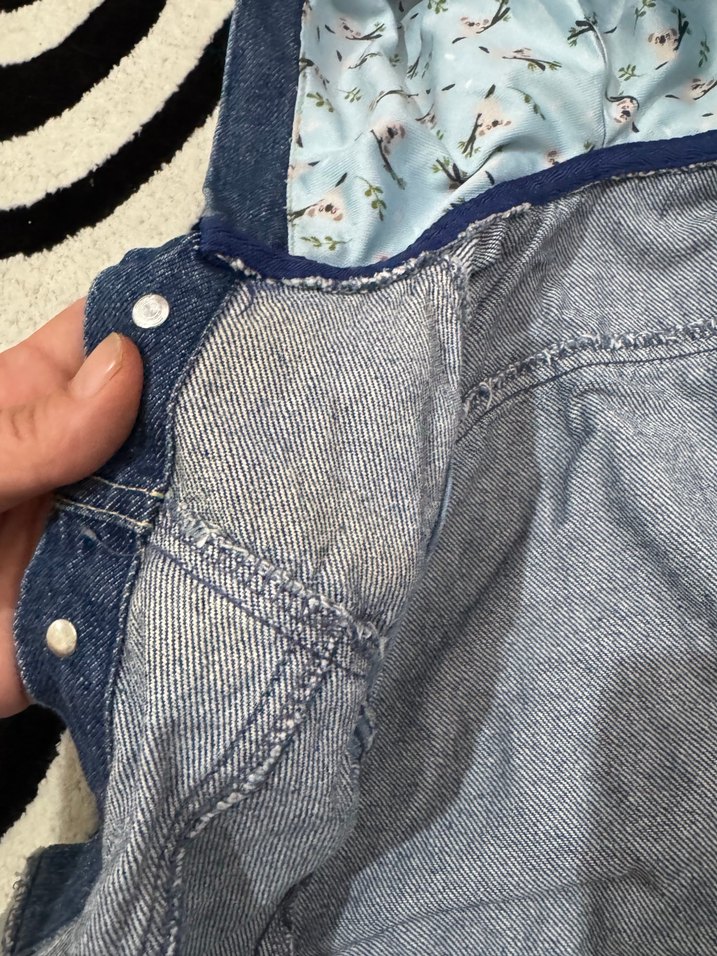 Kız Çocuk Nakışlı Kürklü Denim Yelek - Görsel 5