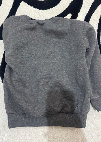 Gri Kadın Sweatshirt Uzun Kollu Rahat Kesim - Görsel 2