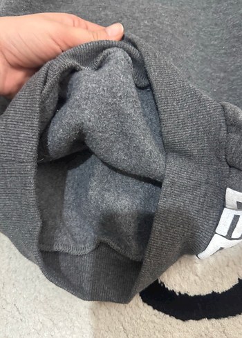 Gri Kadın Sweatshirt Uzun Kollu Rahat Kesim - Görsel 3