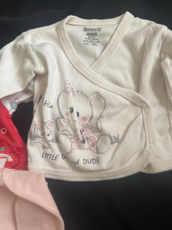 Uzun Kollu Pembe Bebek Kıyafet Takımı - Görsel 4