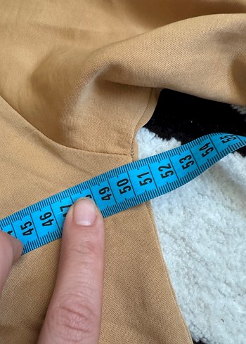 Bej Düğmeli Keten Kadın Gömlek - Görsel 4